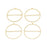 30mm Circle with Bar Connector Beadable Frame in Gold Plated Brass from the Geo Collection (4 Pieces)