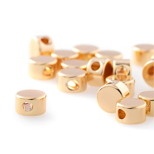 4mm Gold Plated Round Shiny Metal Bead (10 Pieces)