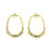 42mm Swing Style Hammered Metal Component in Gold Plating from the Global Collection (1 Pair)