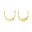 24mm U-Shaped Hammered Metal Component in Gold Plating from the Global Collection (1 Pair)