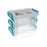 Storage Container, 3 Piece Stackable Rectangles with Handles 4.5x3 Inches (1 Set)