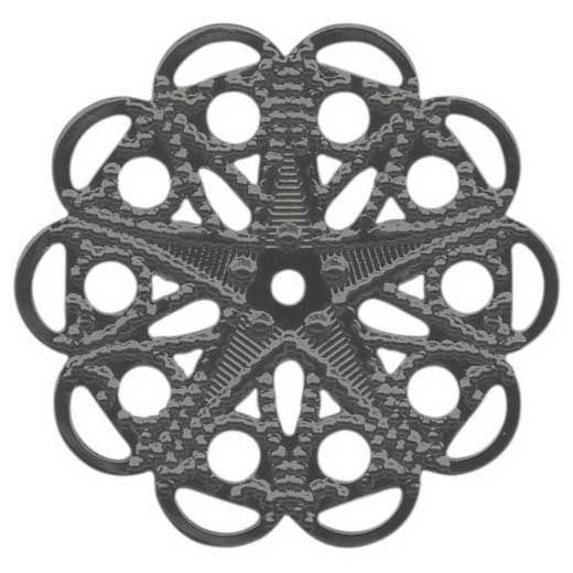 25mm Gunmetal Filigree, 25mm Round