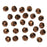 Czech Fire Polished Glass Beads, Round 8mm, Antique Copper Full-Coat (25 Pieces)