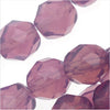 Czech Fire Polished Glass Beads 8mm Round Purple Amethyst Opal (25 pcs)
