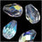 Czech Fire Polished Glass Beads 10 x 7mm Teardrop Crystal AB