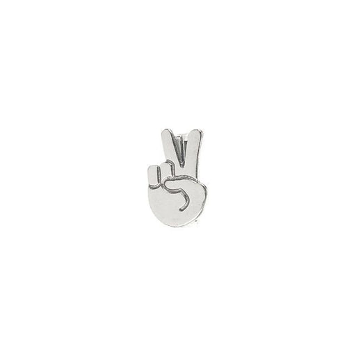 Slider Bead, O.K. Sign Emoji 12x7.5mm, by BB Benbassat, Antiqued Silver Plated (1 Piece)
