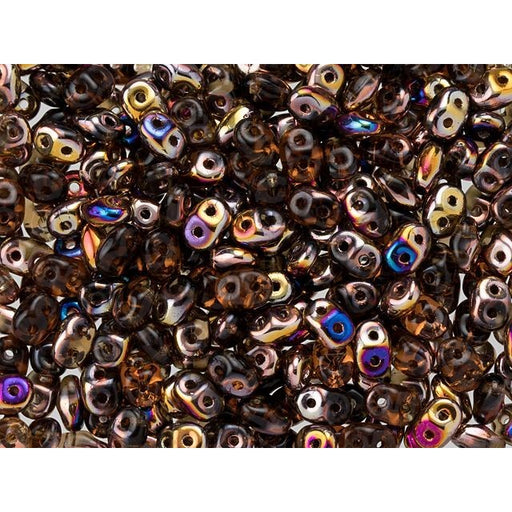 Matubo SuperDuo 2 x 5mm Smoky Topaz Artemis 2-Hole Seed Bead 2.5-Inch Tube