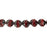 Czech Glass Beads, Central Cut Round 9mm, Red Opaline with Picasso Finish, by Raven's Journey (1 Strand)