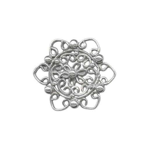 Sterling Silver Filigree, Floral (1 Piece)