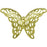 27x39mm Raw Brass Filigree, Butterfly Wing (12 Pieces)