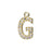 Alphabet Pendant, Letter 'G' 12.5mm, Gold Finish (1 Piece)