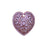 Pendant, Folk Heart 22mm, Enameled Brass Lavender, by Gardanne Beads (1 Piece)