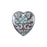 Pendant, Heart with Flower 22mm, Enameled Brass Peppermint Green, by Gardanne Beads (1 Piece)