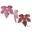 Charm, Maple Leaf 20x21mm, Enameled Brass Raspberry Pink, by Gardanne Beads (1 Piece)