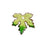 Charm, Maple Leaf 20x21mm, Enameled Brass Spring Blend Green, by Gardanne Beads (1 Piece)