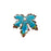 Charm, Maple Leaf 20x21mm, Enameled Brass Atlantic Blue/Green Blend, by Gardanne Beads (1 Piece)