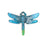 Pendant, Dragonfly 38x28mm, Enameled Brass Aqua Blue, by Gardanne Beads (1 Piece)