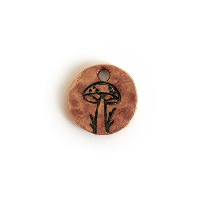 Nunn Design Mini Mushroom Charm 12.6mm, Antique Copper