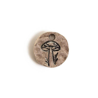 Nunn Design Mini Mushroom Charm 12.6mm, Antique Silver