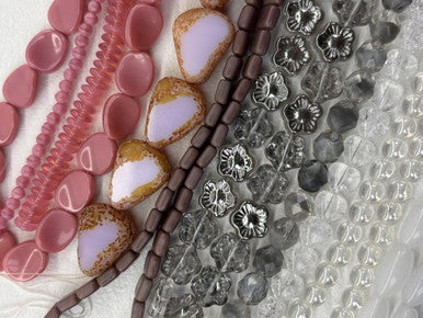 Czech Glass Bead Mix - Blush Crystal