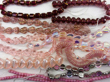 Czech Glass Bead Mix - Velvet Rosé