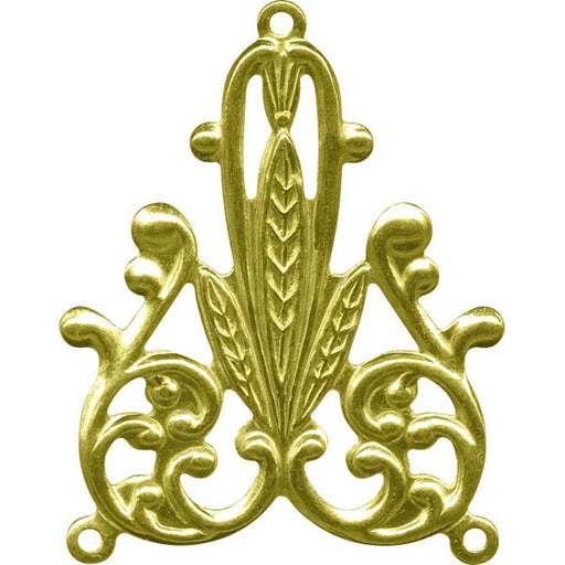 30x22mm Raw Brass Filigree, Harvest (12 Pieces)