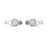 Magnetic Clasps, Flat and Round with 2 Eyes 17x7mm, Antiqued Silver Plated (1 Set)