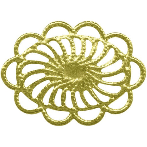 Brass Filigree, Oval (12 Pieces)