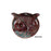 Link, Owl Head 20x25mm, Enameled Brass Peppermint Green, by Gardanne Beads (1 Piece)