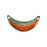 Pendant Link, Crescent 36x18mm, Enameled Brass Autumn Orange and Silver, by Gardanne Beads (1 Piece)