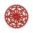 Link, Round Filigree Cogwheel 41mm, Enameled Brass Autumn Red, by Gardanne Beads (1 Piece)