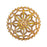 Link, Round Filigree Cogwheel 41mm, Enameled Brass Autumn Yellow, by Gardanne Beads (1 Piece)