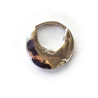 Nunn Design Crescent Small Circle Hoop 18.2x17.9x2.6mm, Sterling Silver Plate