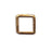 Nunn Design Hammered Small Square Hoop 13.5x13.5x1.4mm, Antique Gold