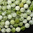Natural Green Serpentine Jade 8mm Faceted Coin Bead Strand