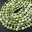 Natural Green Serpentine Jade 8mm Faceted Coin Bead Strand
