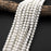 White Lava 4mm Smooth Round Bead Strand