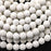 White Lava 4mm Smooth Round Bead Strand