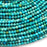 Natural Turquoise 2mm Micro-Faceted Round Bead Strand - AAA Grade