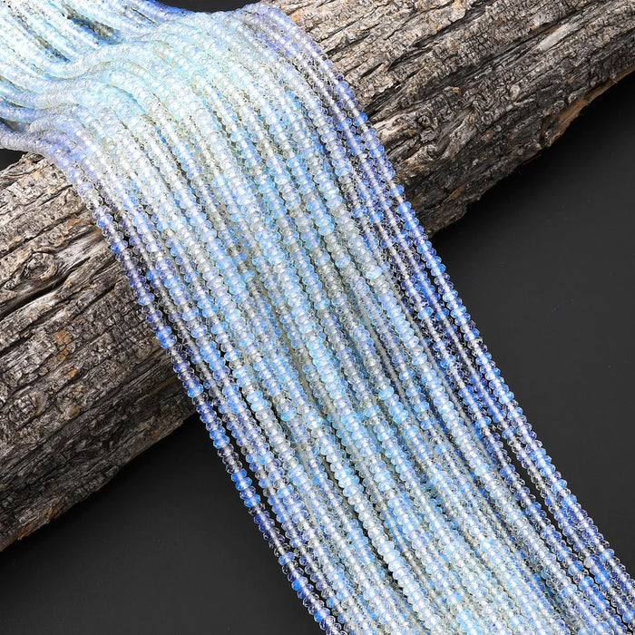 Opalite 4mm Faceted Rondelle Bead Strand