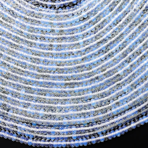 Opalite 4mm Faceted Rondelle Bead Strand