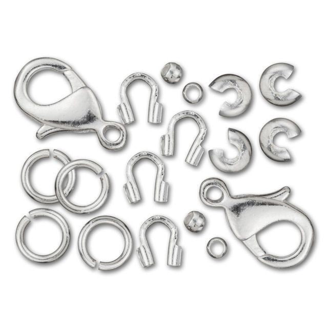 Dazzle It Silver-Plated Lobster Clasp Findings Mix -2 Sets (1 Piece)