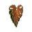 Pendant, Ivy Leaf 38x23.5mm, Enameled Brass Tacoma Orange Blend, by Gardanne Beads (1 Piece)