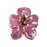 Pendant, Large Pansy Flower 36x33mm, Enameled Brass Raspberry Pink, by Gardanne Beads (1 Piece)