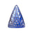 Pendant, Triangle with Fleur De Lis Pattern 36x27mm, Enameled Brass Heron Blue, by Gardanne Beads (1 Piece)