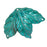Pendant Link, Leaf Cluster 52x40mm, Enameled Brass Teal Blue, by Gardanne Beads (1 Piece)