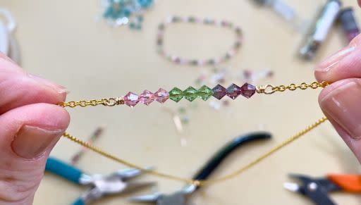 How to Make a Crystal Bar Necklace