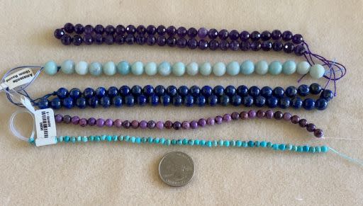 Size Comparison of Dakota Stones Gemstone Beads