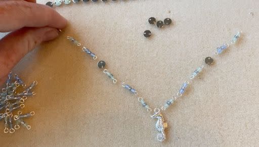 How to Make a Link and Chain Necklace Featuring Toho RE:Glass Seed Beads