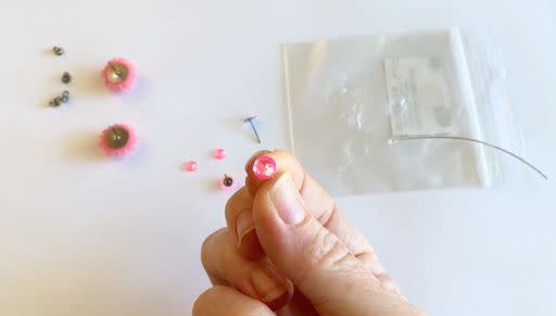 How to Make Fun Pink Stud Earrings
